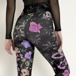 BLACKMILK GARDEN OF THE DEAD PURPLE HWMF LEGGINGS Size Large
